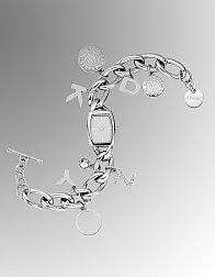 DKNY small charm silver bracelet